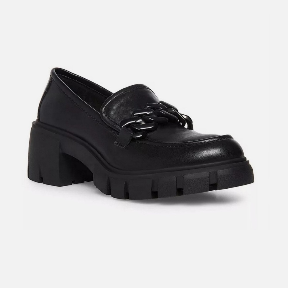 STEVE MADDEN girl | ‘Hoxtonn’ Black Chunky Slip On Loafers